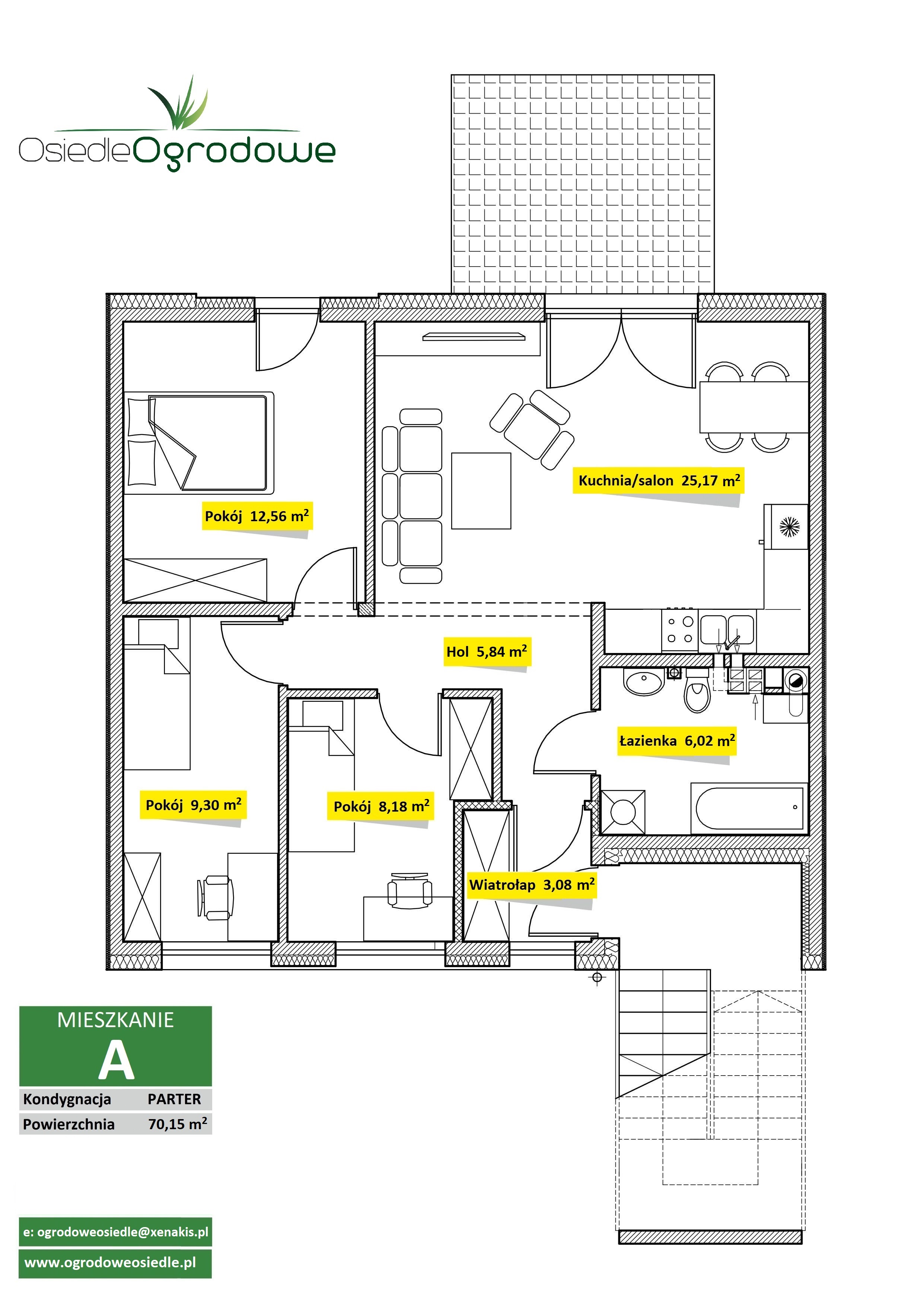 Mieszkanie 70,15 m2_parter - Parter